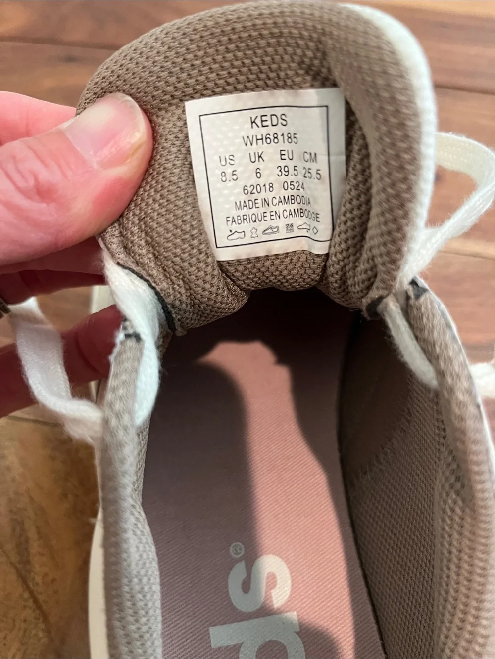 Keds Women’s Cream & Taupe Low-Top Sneakers - Picture 3 of 3